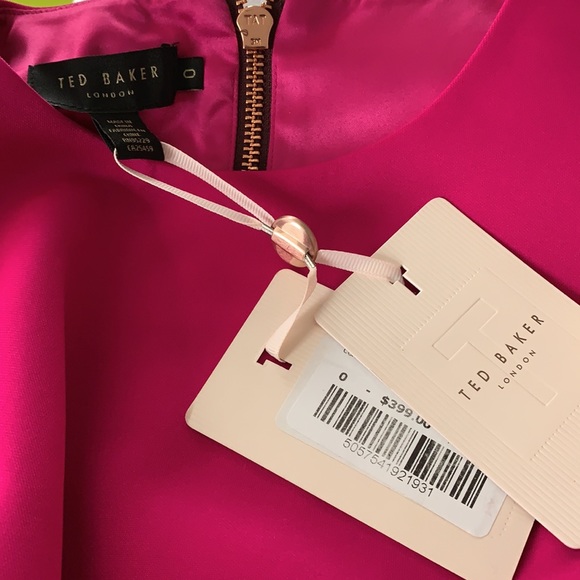 🌟HOST PICK🥂🎀NWT TED BAKER NIKKITA RIBBON DRESS💖💜Fuschia - Picture 16 of 16